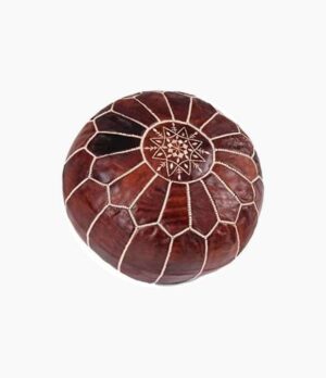 Set of 2 Amazing Moroccan Leather Pouf
